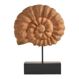 Statue SHELL in mango and metal