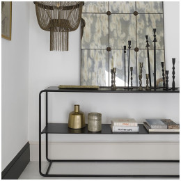 INTERIEUR-DECORATION|Console ERNEST en métal noirBLANC D'IVOIRETables basse, Consoles