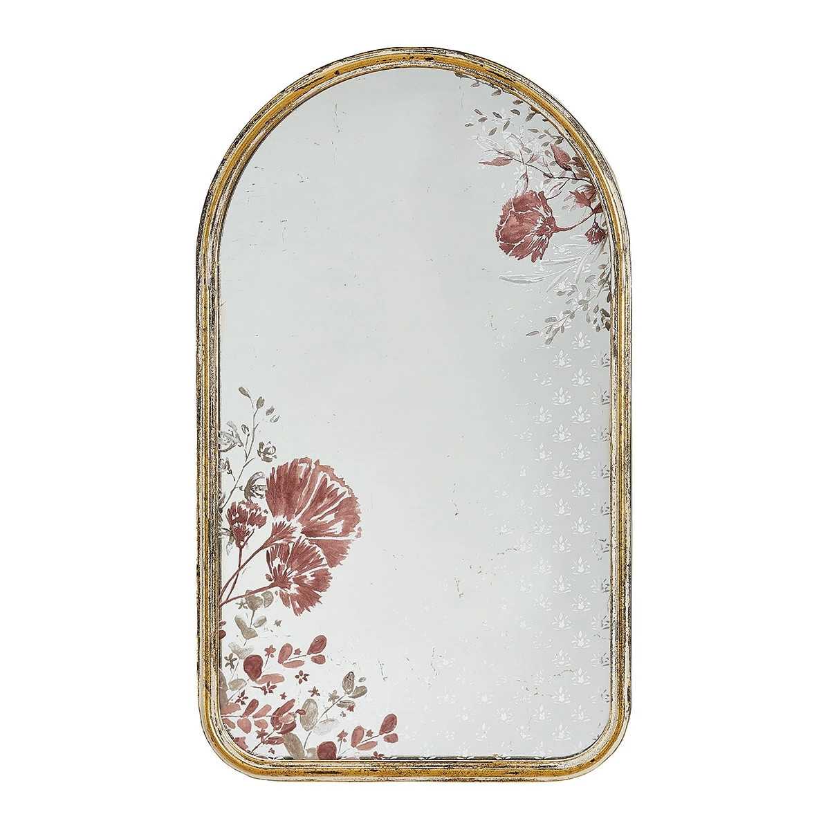 INTERIEUR-DECORATION|Spiegelbogen Palazzo BelloMATHILDE MSpiegelVerleihen Sie der Dekoration Ihres Hauses einen Hauch von Raffinesse und Poesie mit diesem eleganten Spiegel in Form eines Bogens, der mit zarten Blumenmotiven geschmückt ist.