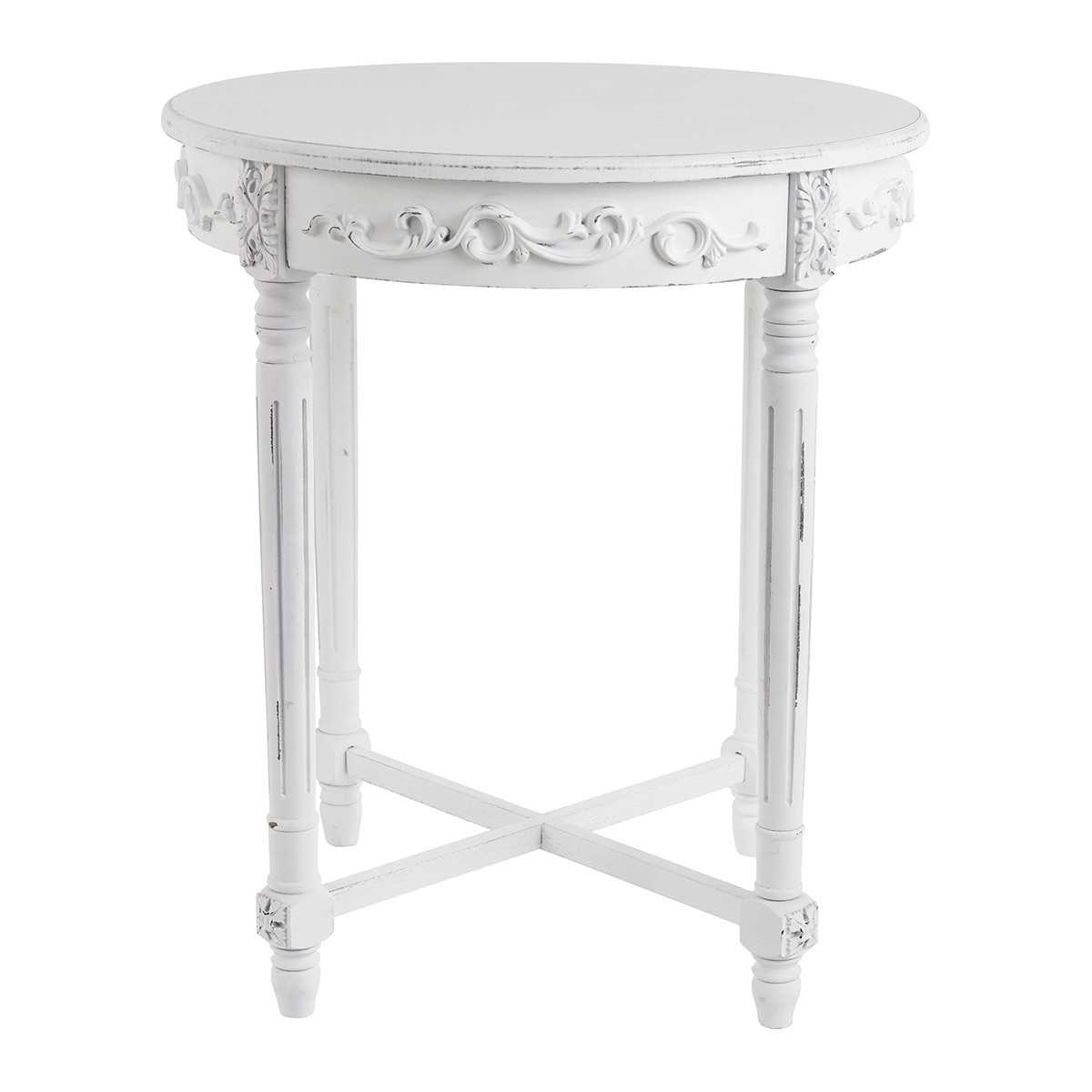 White Rosalie pedestal table