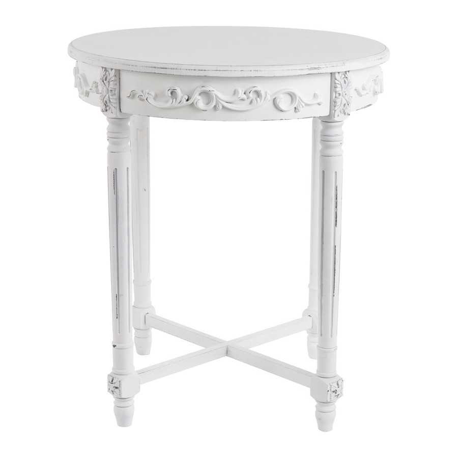 White Rosalie pedestal table