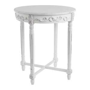 White Rosalie pedestal table