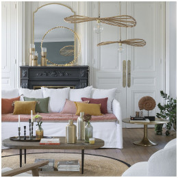INTERIEUR-DECORATION|Suspension SALOME en rotin - Grand modèle - ⌀ 100 cmBLANC D'IVOIRESuspensions et Lustres