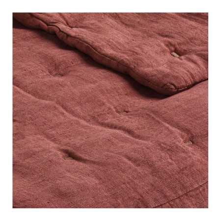 Copriletto CHLOE in lino lavato - Terracotta - 230 x 180 cm - Parfu...