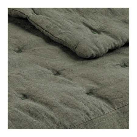 CHLOE bedspread in washed linen - Khaki - 230 x 180 cm - Parfum d'...