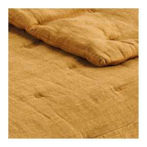 INTERIEUR- DECORATION|CHLOE bedspread in washed linen - Oil - 230 x 180 cmBLANC D'IVOIREBedspread