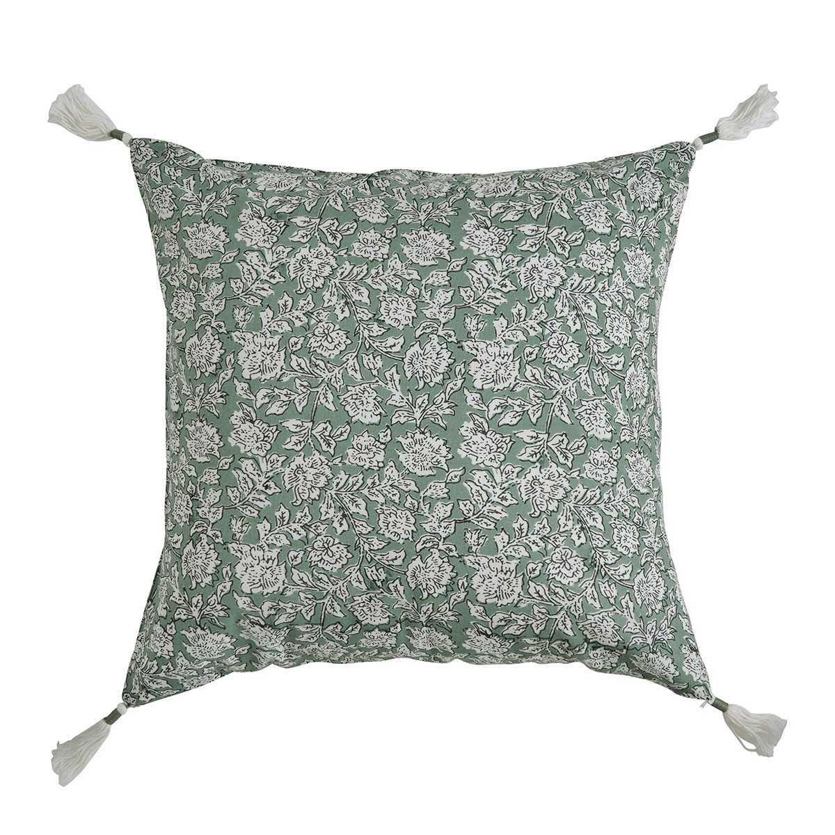 INTERIEUR- DECORATION|EDEN cotton cushion cover - Celadon - 50 x 50 cmBLANC D'IVOIRECushions