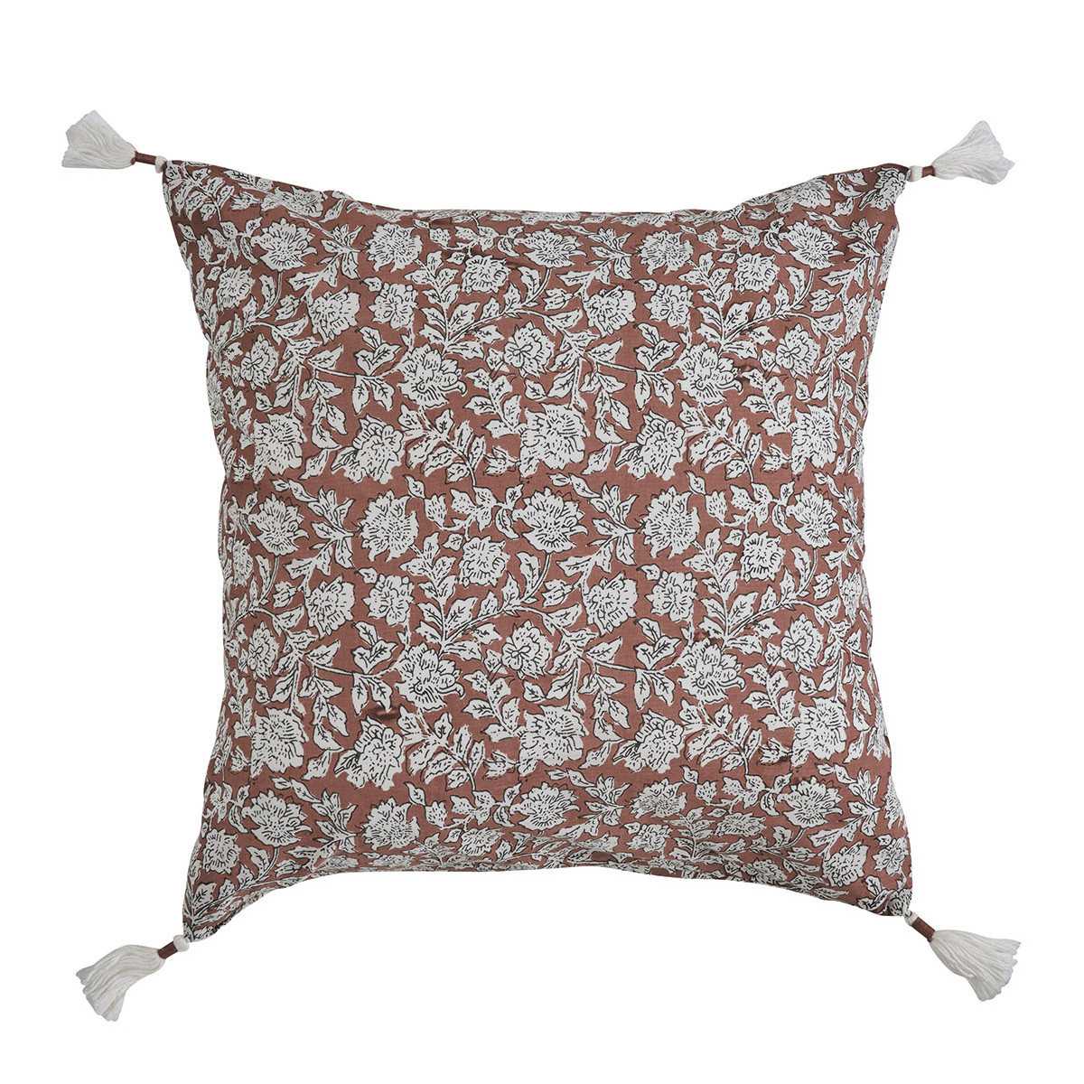 Fodera per cuscino in cotone EDEN - Terracotta - 50 x 50 cm
