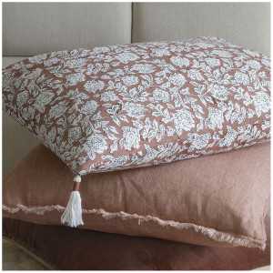 EDEN cotton cushion cover - Terracotta - 50 x 50 cm