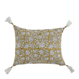 INTERIEUR-DECORATION|Housse de coussin EDEN en coton - TerracottaBLANC D'IVOIRECoussins