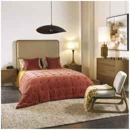 INTERIEUR-DECORATION|Courtepointe ÉLODIE tommette uniBLANC D'IVOIREFutons, Courtepointes