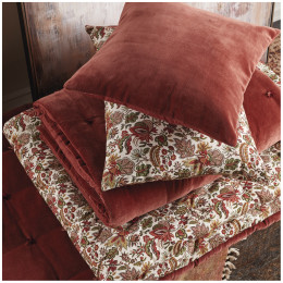 Futon ÉLODIE tommette and printed