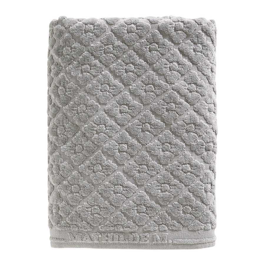 Grey Floral Sweetness Bath Towel
