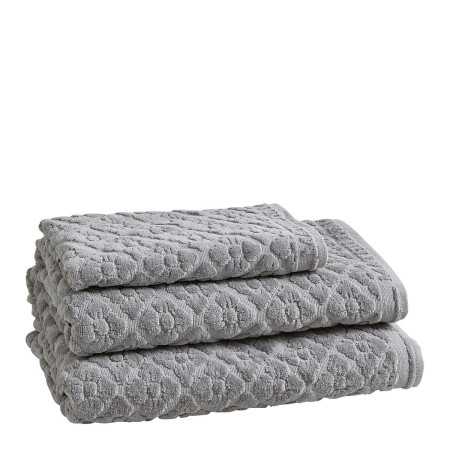 Grey Floral Sweetness Bath Towel