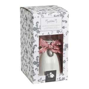INTERIEUR- DECORATION|Diffuseur de parfum Fleur de Thé Marie-Antoinette côtelé blanc 200 ml|MATHILDE M|Diffuseur d'intérieur|