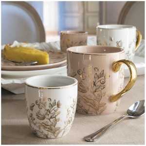 INTERIEUR- DECORATION|Set of 4 porcelain coffee cups Bella TerraMATHILDE MCups and teapots