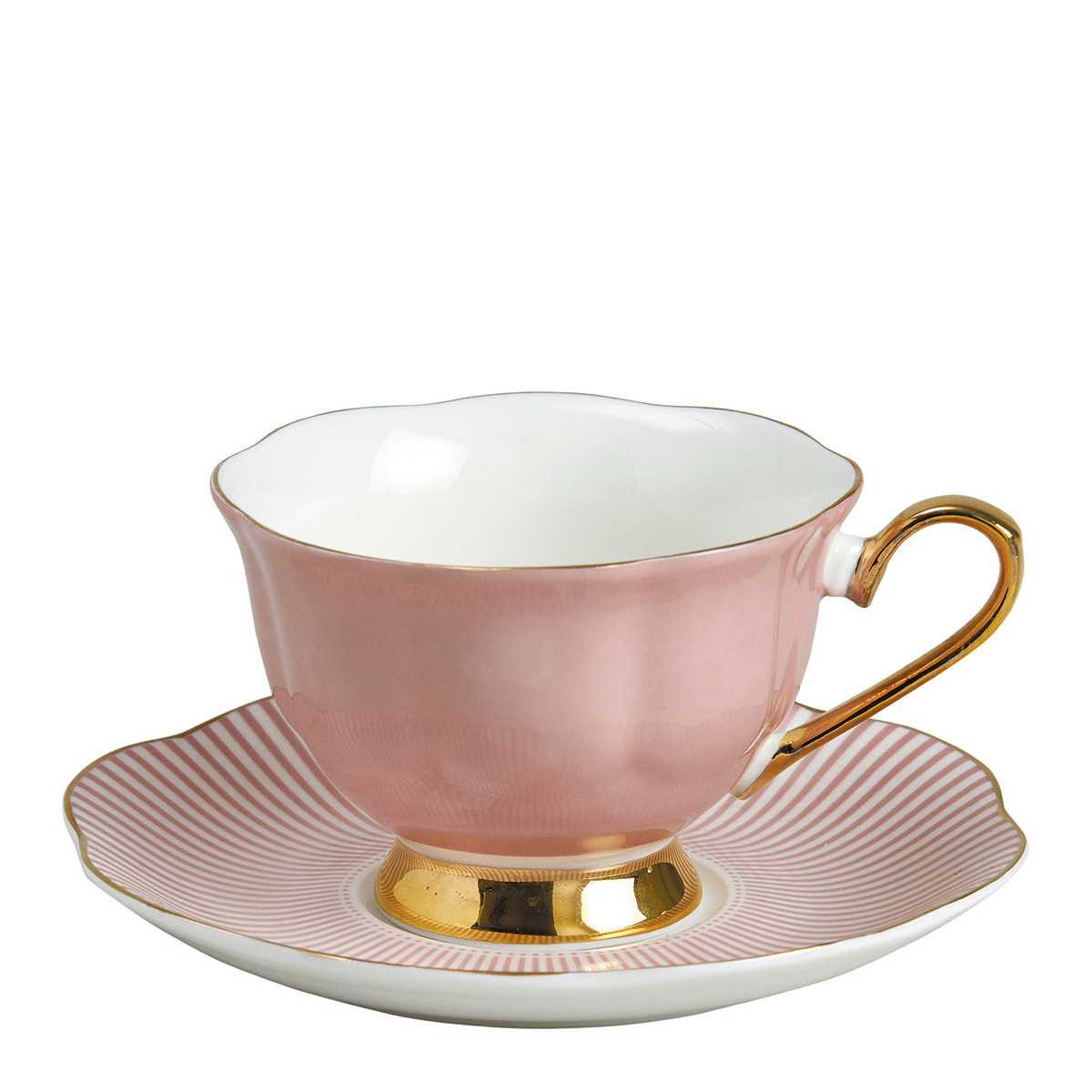 Madame de Récamier 2 Teetassen-Set - Pink