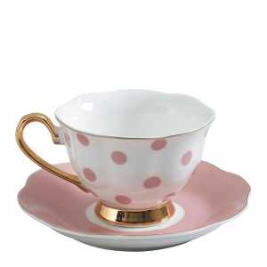 Coffret théière et 2 tasses à thé Madame de Récamier - Rose