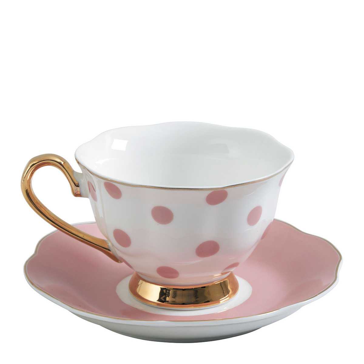 Juego de tetera y 2 tazas de té Madame de Récamier - Rose