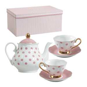 Juego de tetera y 2 tazas de té Madame de Récamier - Rose