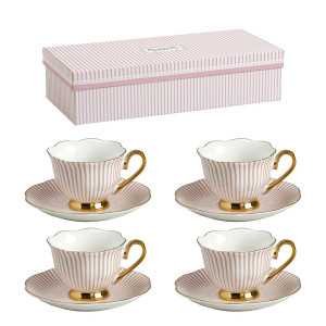 Madame de Récamier 4 Kaffeetassen-Set - Pink