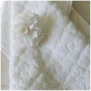INTERIEUR- DECORATION|Toalla de invitado blanca Floral SweetnessMATHILDE MToallas