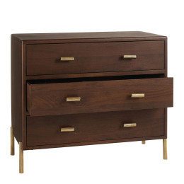VICTOR chest of drawers in waxed mango wood