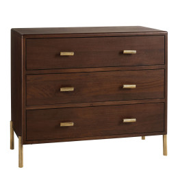VICTOR chest of drawers in waxed mango wood