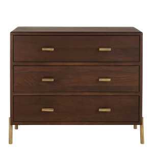 INTERIEUR- DECORATION|VICTOR chest of drawers in waxed mango wood with walnut finishBLANC D'IVOIRECONVENIENT