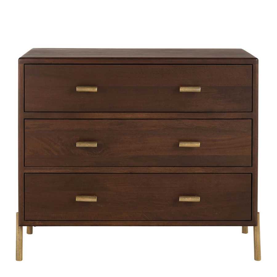 VICTOR chest of drawers in waxed mango wood