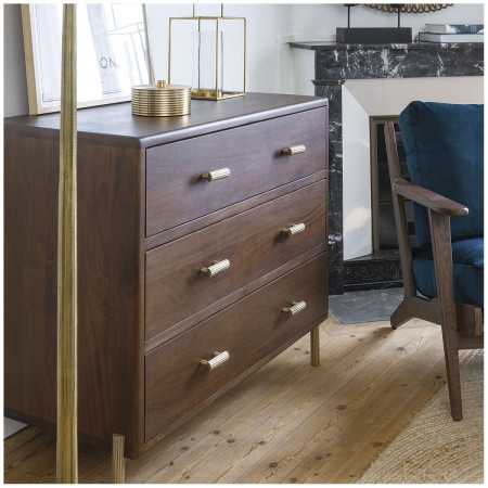 VICTOR chest of drawers in waxed mango wood