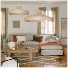 Futon Paula en velours irisé Rose