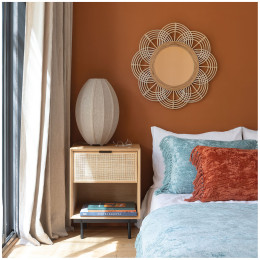 Paula Futon in Iridescent Velvet Aqua Blue