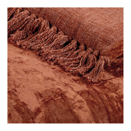 Paula Futon in Iridescent Velvet Burnt Orange