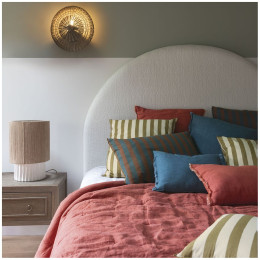 INTERIEUR-DECORATION|Housse de coussin BAYADERE en coton Crème et cuminMATHILDE MCoussins