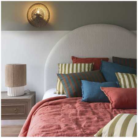 BAYADERE cushion cover in Cream and cumin cotton