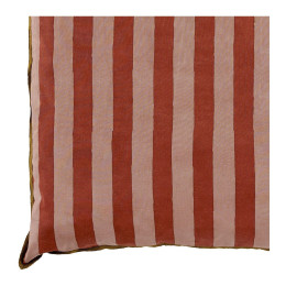 INTERIEUR-DECORATION|Housse de coussin BAYADERE en coton Nude et rouge briqueMATHILDE MCoussins
