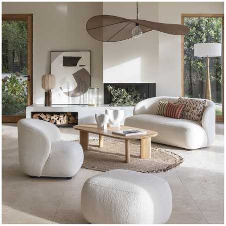 LISETTE pouf in cream terry
