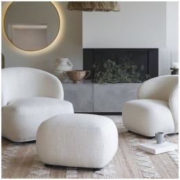 LISETTE pouf in cream terry