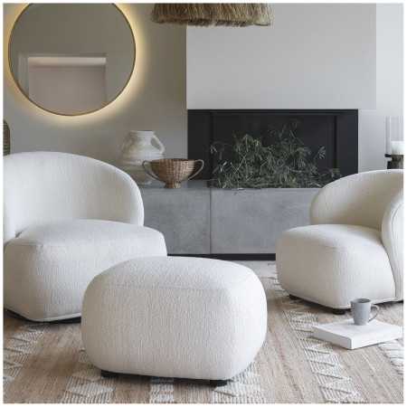 Pouf LISETTE in spugna crema