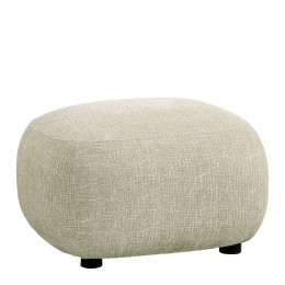 INTERIEUR-DECORATION|Pouf LISETTE en tissu jacquard de velours SableBLANC D'IVOIRECanapes
