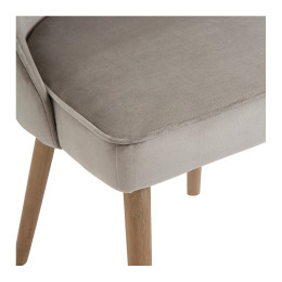 INTERIEUR-DECORATION|Chaise MARCUS en velours GrègeBLANC D'IVOIREChaises