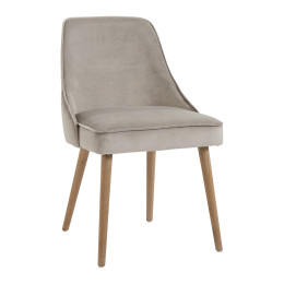 MARCUS chair in greige velvet