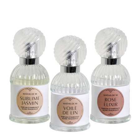 Set mit 3 Raumdüften 30 ml Sublime Jasmine - Linen Veil - Rose Elixier
