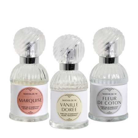 Set of 3 home fragrances 30 ml - Marquise - Cotton Flower - Golden Vanilla