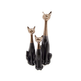 INTERIEUR-DECORATION|ZOYA chat noir & orDRIMMERStatues Funny