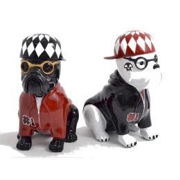 INTERIEUR-DECORATION|OSCAR chien casquetteDRIMMERStatues Funny