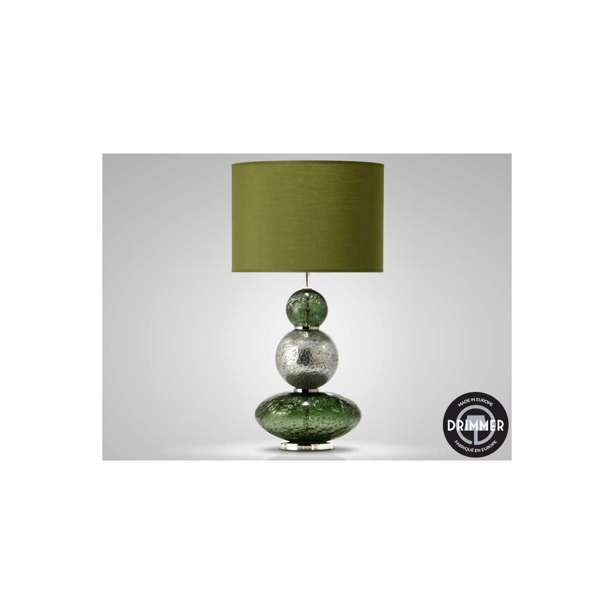 INTERIEUR-DECORATION|VOLCANIQUE lampe 3 boules verteDRIMMERLampes