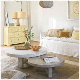 INTERIEUR-DECORATION|Commode CARLOTTA - Petit modèle - Jaune pastelBLANC D'IVOIRECommodes