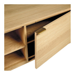 INTERIEUR-DECORATION|Meuble TV SIMONA en chêne clairBLANC D'IVOIREBuffets - Tables